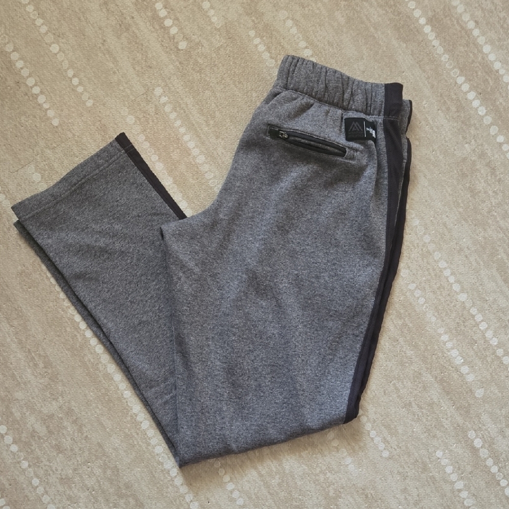 The North Face Gray Sweatpants with Tapered Ankle Design